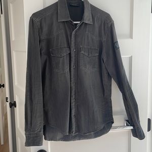 Belstaff, army green, button down shirt